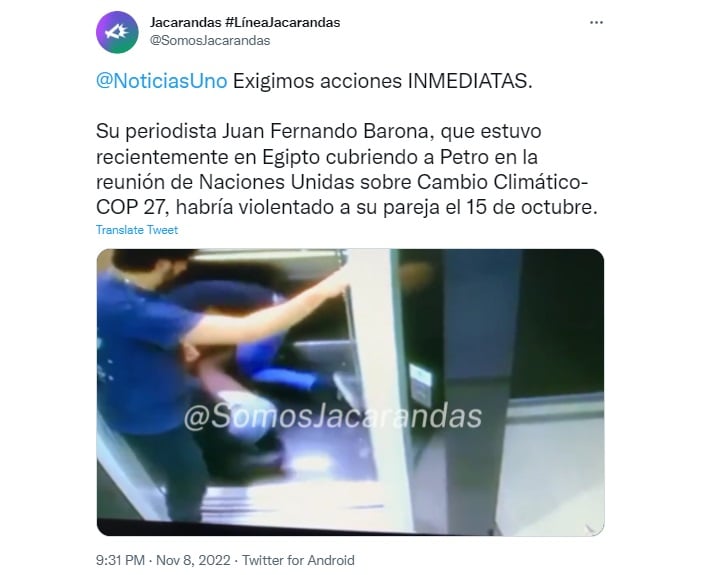 Video de periodista golpeando a su novia causa indignación y lo despiden
