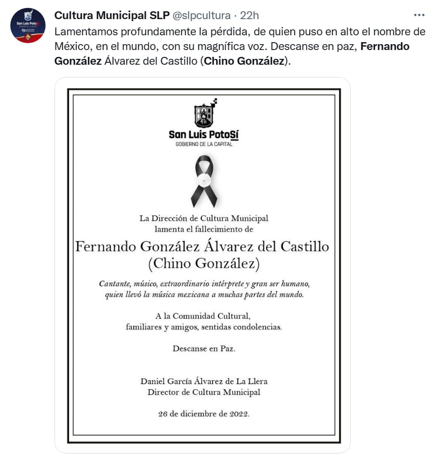 Muere Fernando ‘Chino’ González