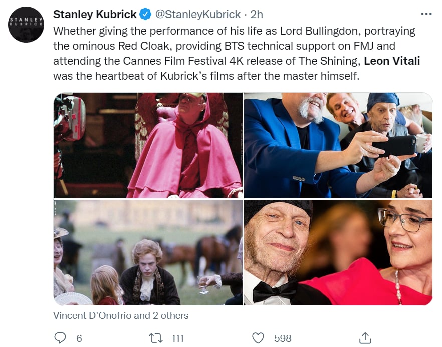 Leon Vitali dies
