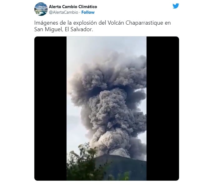 Volcán de San Miguel en El Salvador entra en erupción