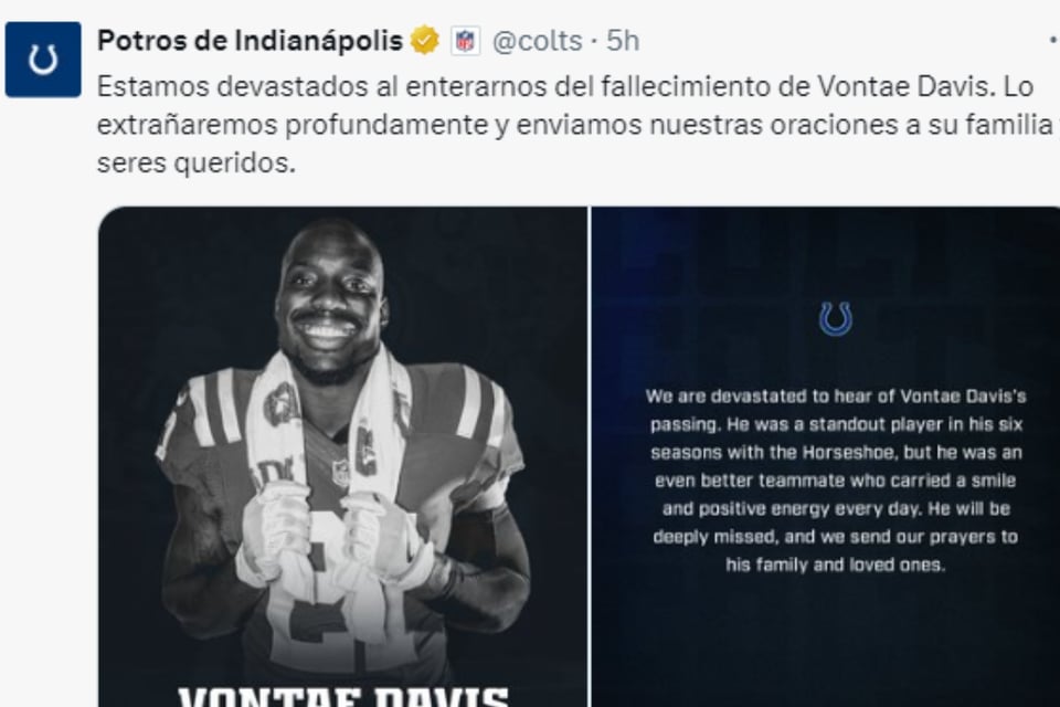 Exjugador, mundonow, Lucas Oil Stadium, condolencias,