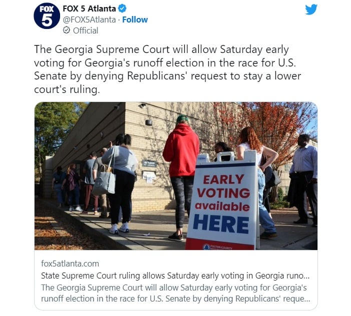 Early voting begins in Georgia for the Senate