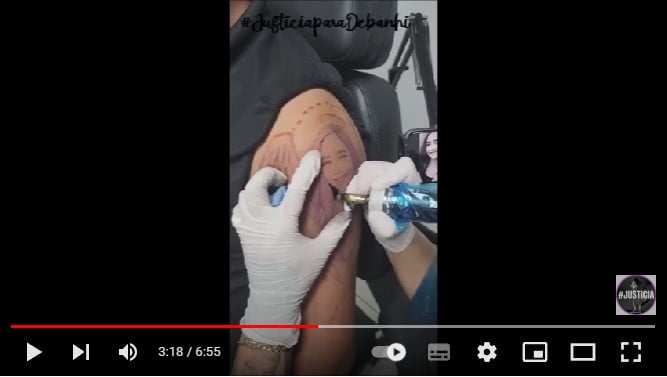 Papá de Debanhi tatuaje