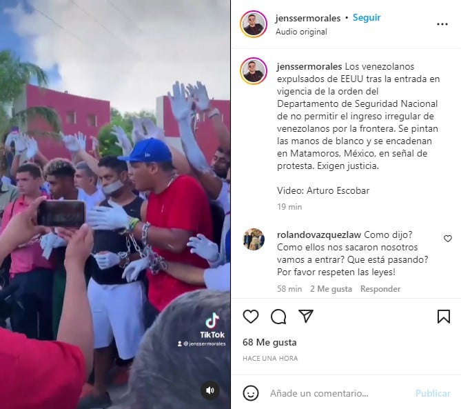 Parte caravana de migrantes