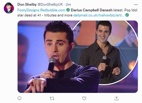 Muere cantante Darius Danesh
