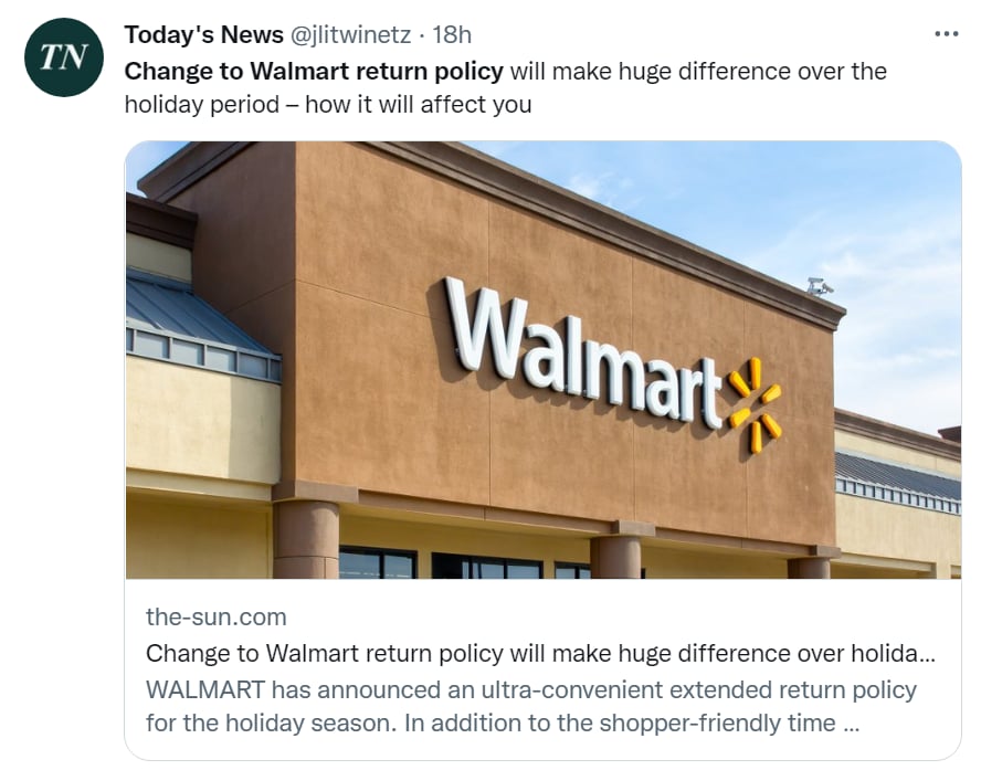 Devolución artículos Walmart