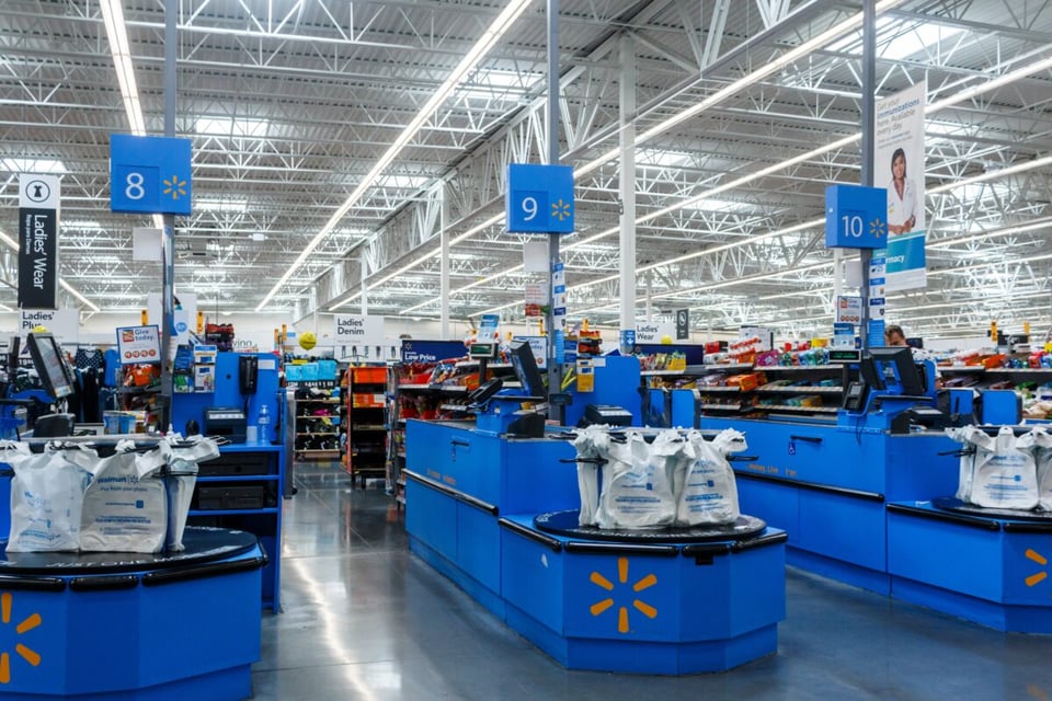 cajas, bolsas, Walmart, compras, ticket, Norwalk
