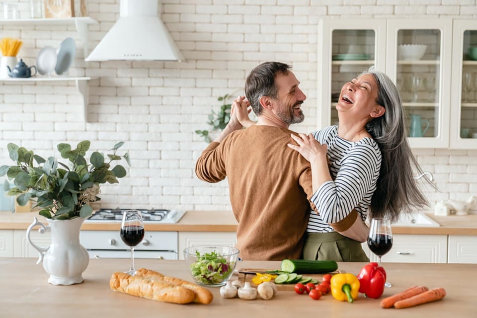 cooking, baking, couple, dinner, home