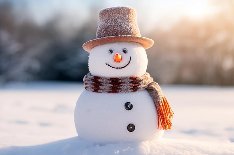 snowman, snow, outside, MundoNOW