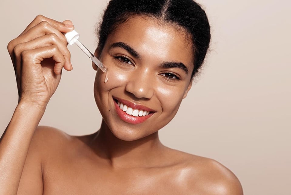 skin care routine, serum, dropper, suplements