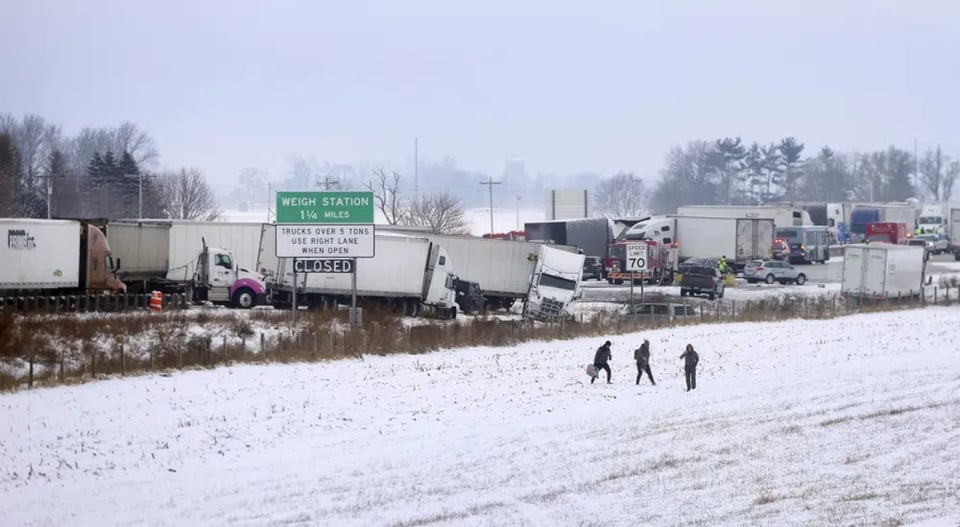 Reportan choque múltiple en Wisconsin dejando un saldo de al menos 27 heridos