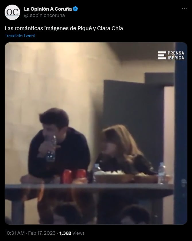 Clara Chía luce feliz a su lado