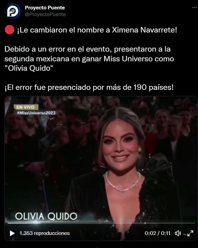Tremendo "oso" se cargó Miss Universo 2023