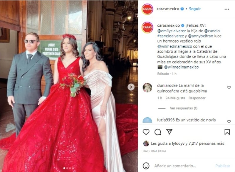 Critican a la hija del Canelo Álvarez en plena fiesta de XV años