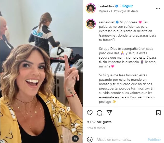 Rashel Díaz comparte momento