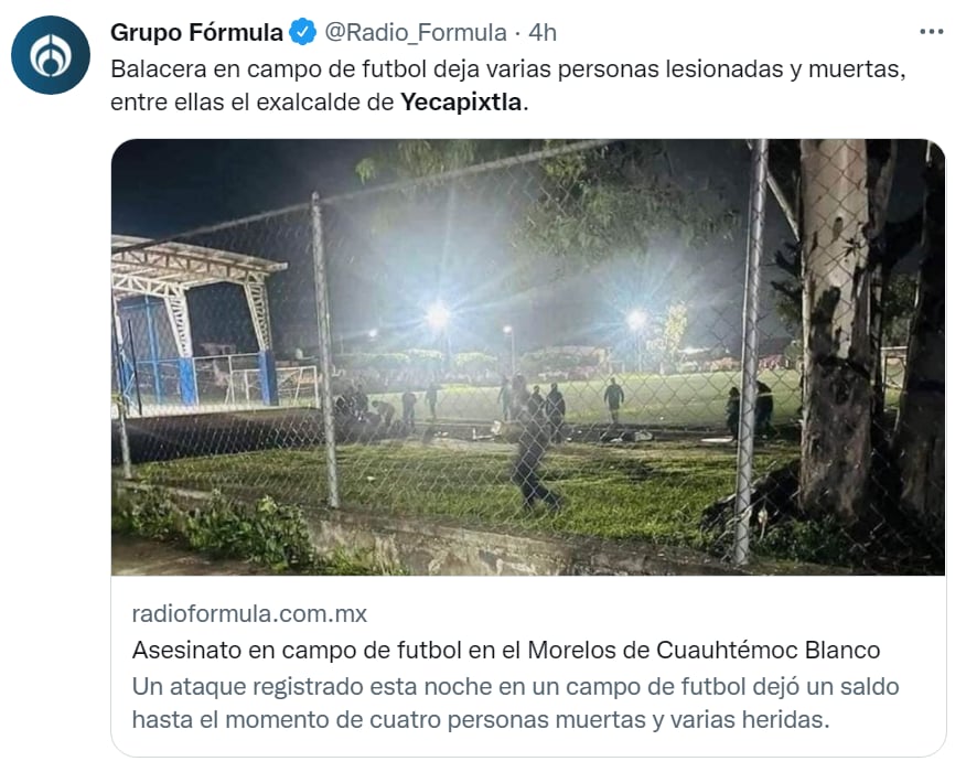 Ataque armado campo futbol