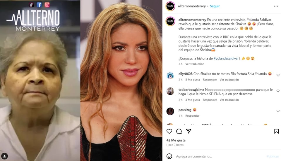 Yolanda Saldívar Shakira, interview, BBC, condemnation, MundoNOW