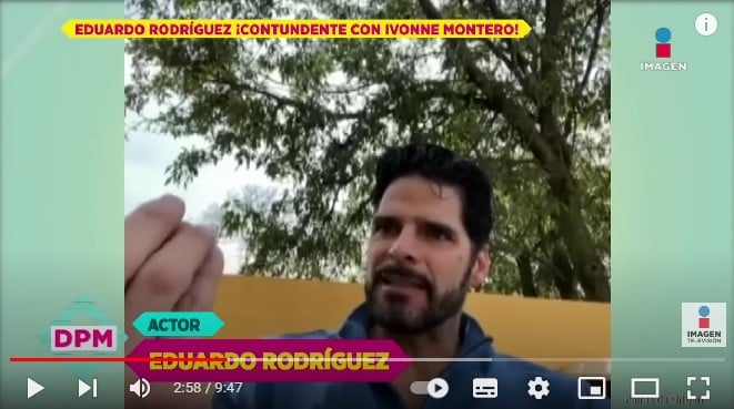 Eduardo Rodríguez responde Ivonne