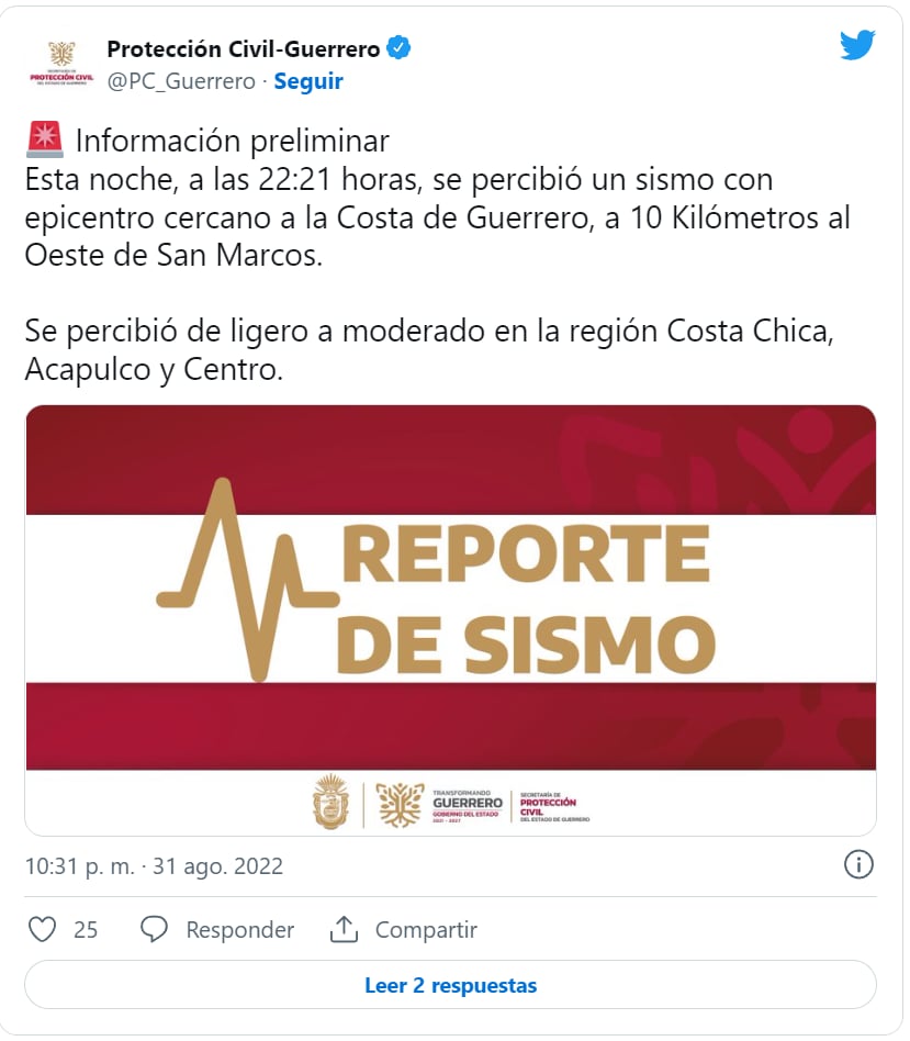 Sismo Acapulco Guerrero