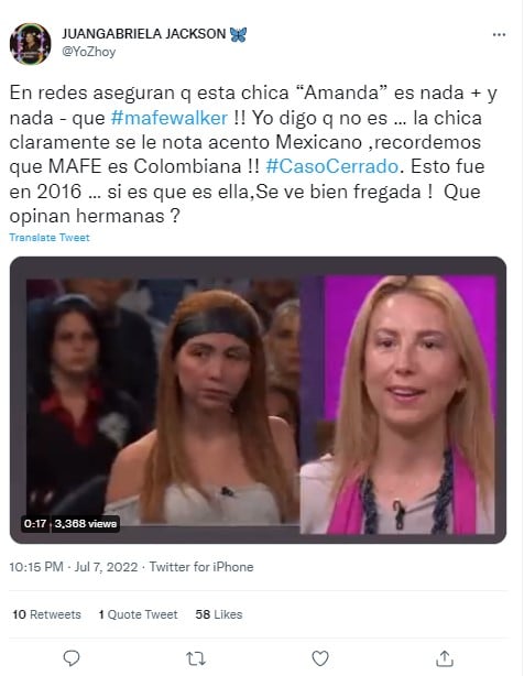 Mafe Walker Caso Cerrado