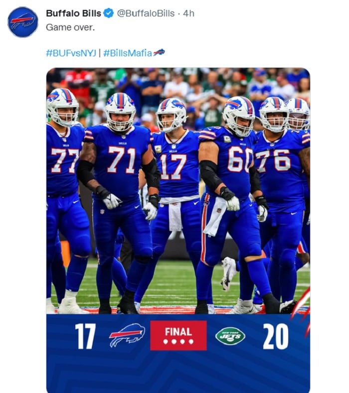Dolorosa derrota de Buffalo Bills
