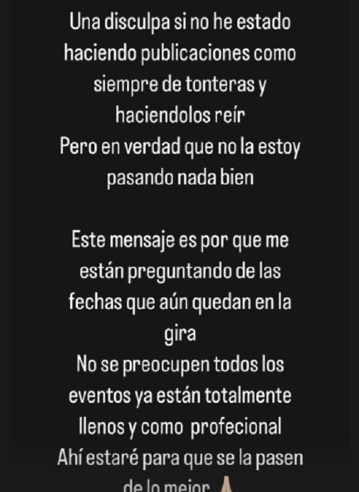 Preocupa la salud mental de Eduin Caz a sus fans