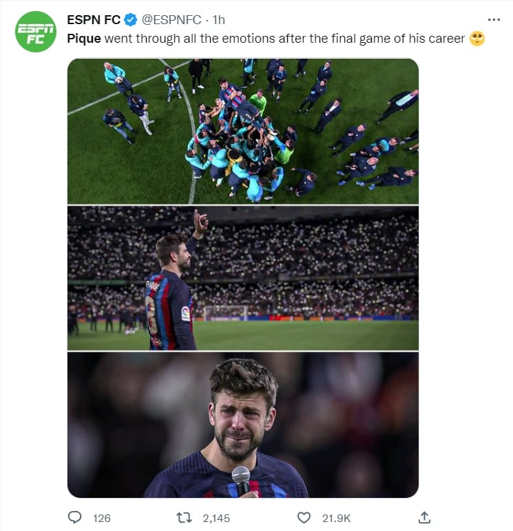 Gerard Piqué recibe una sonora ovación