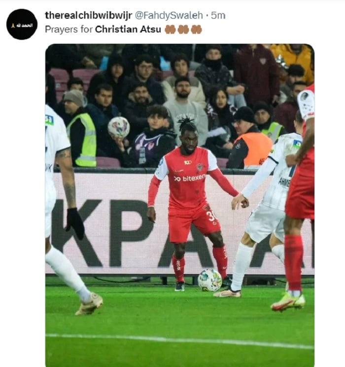 Christian Atsu said he was happy to have scored the winning goal for his team