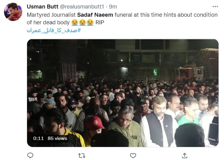 Say goodbye to journalist Sadaf Naeem