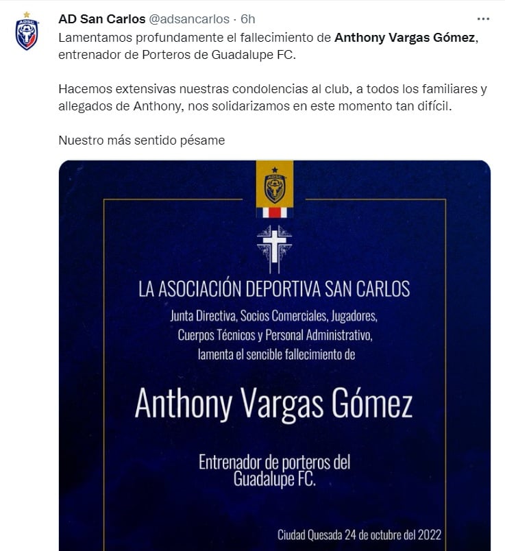 "Los casos de afecciones cardíacas se han vuelto cada día más comunes en el deporte de alto rendimiento", dicen tras la muerte del entrenador de porteros Anthony Vargas