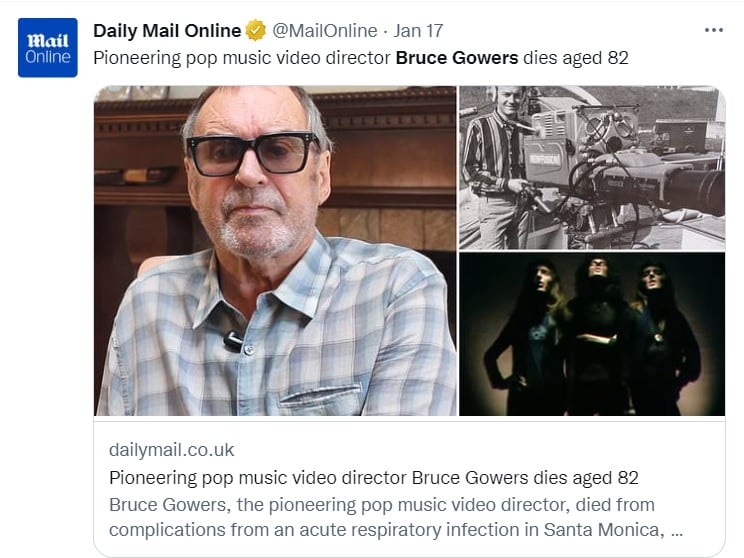 Lamentan la muerte del director Bruce Gowers