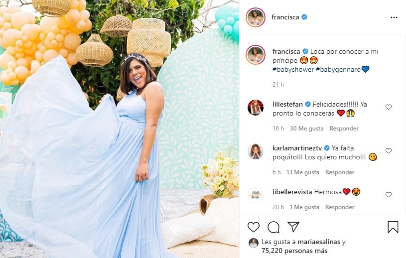 Francisca celebrates her baby shower and is told that her husband must be sorry Francesco Zampogna