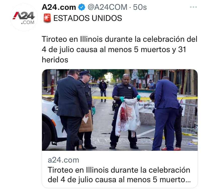 Chaos after the deadly shooting in the US
