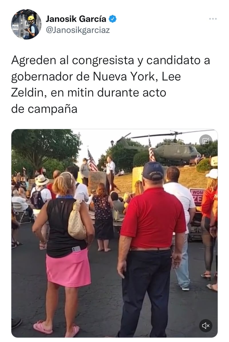 Lee Zeldin rompió el silencio tras el ataque
