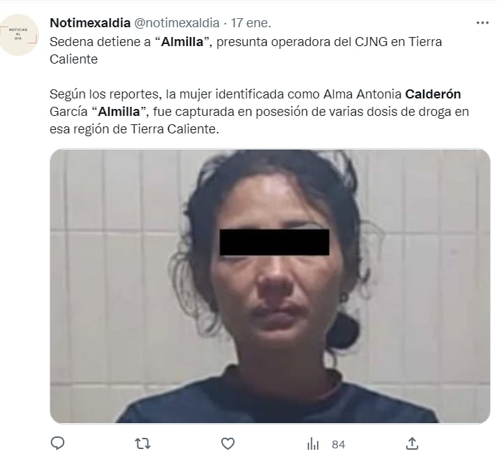 FALLS THE "QUEEN OF THE CARTEL"