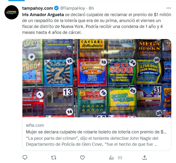 SE DECLARA CULPABLE