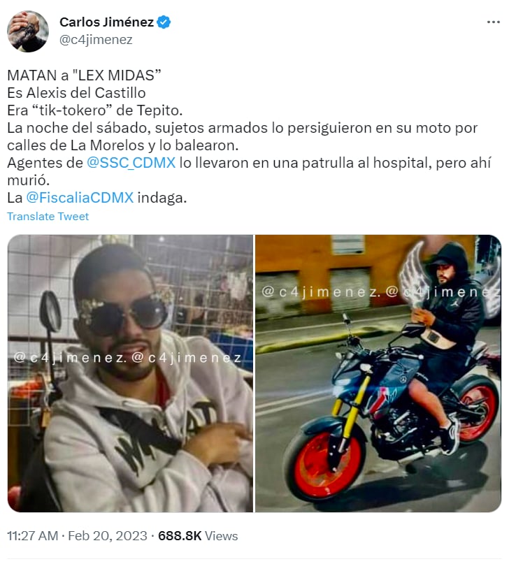 ASESINAN A TIKTOKER "TEPITEÑO"