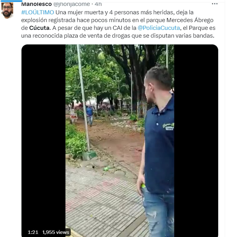 REPORTAN UN MUERTO TRAS ESTALLIDO