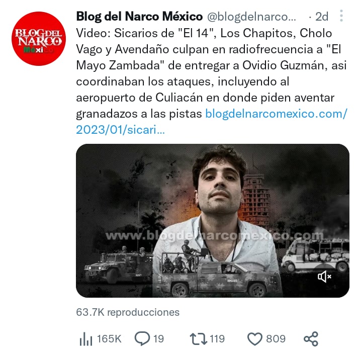 Mayo Zambada handed over Ovidio
