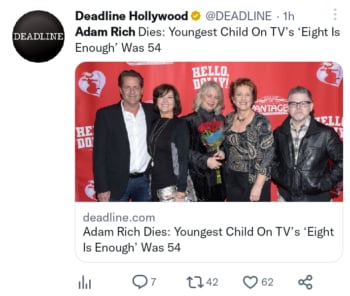 Muere actor Adam Rich