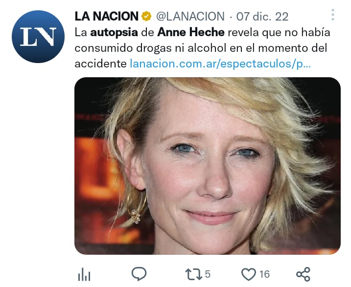 Autopsia de Anne Heche