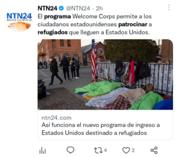 EEUU programa patrocinar refugiados