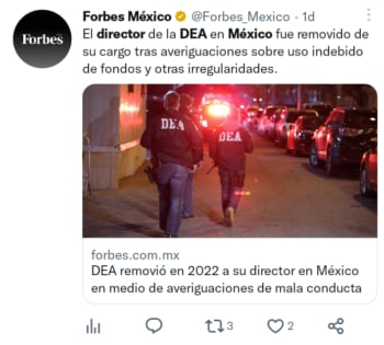 DEA despide director México.
