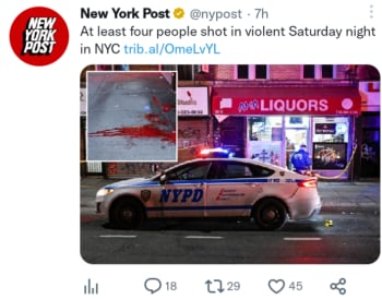 Cuatro heridos Nueva York