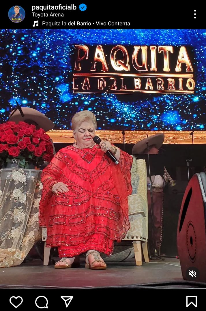 Paquita la del Barrio is in recovery while the effect of the medication passes