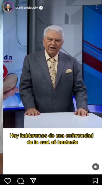 Don Francisco padece diabetes
