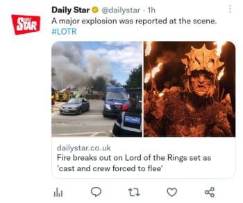 Incendio set El Señor de los anillos