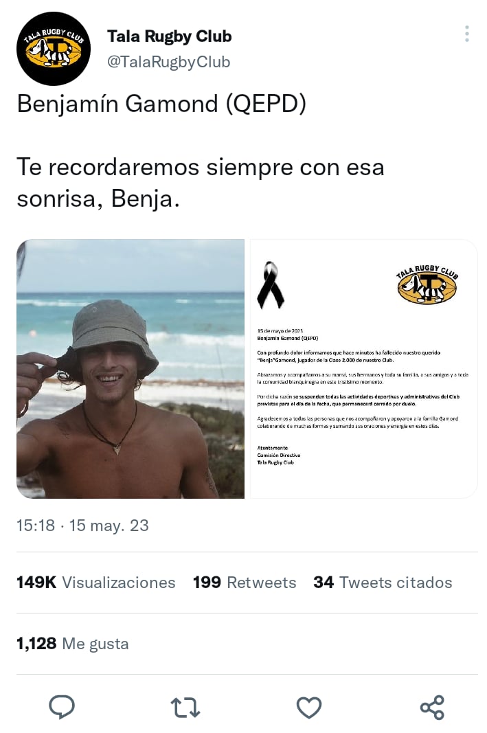 Argentinian player dies with machetes