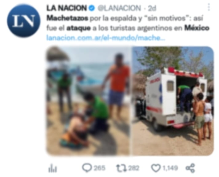 The attacker is a young man of Guerrero origin