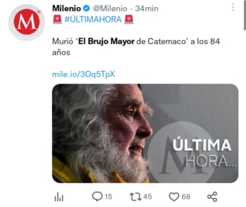 Muere El Brujo Mayor